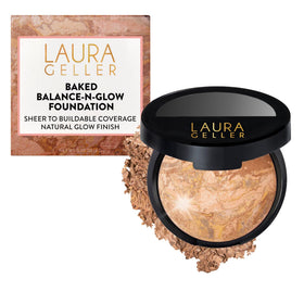 LAURA GELLER NEW YORK compact front view showing sleek packaging and travel-ready benefit