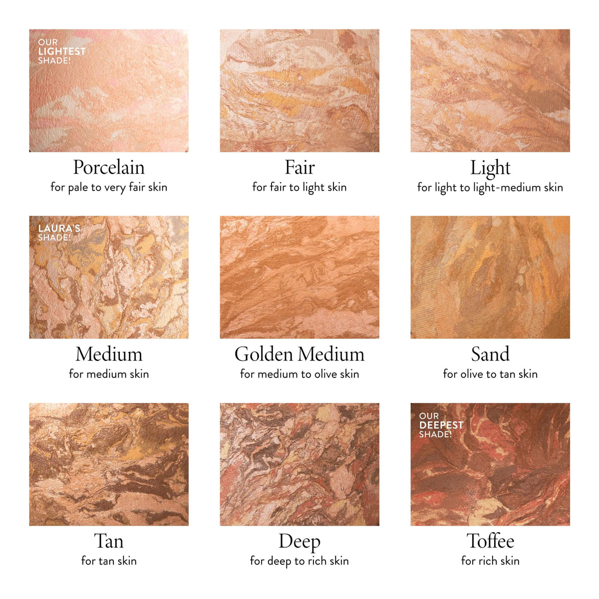 LAURA GELLER ingredient texture shot featuring creamy botanicals and powdered finish