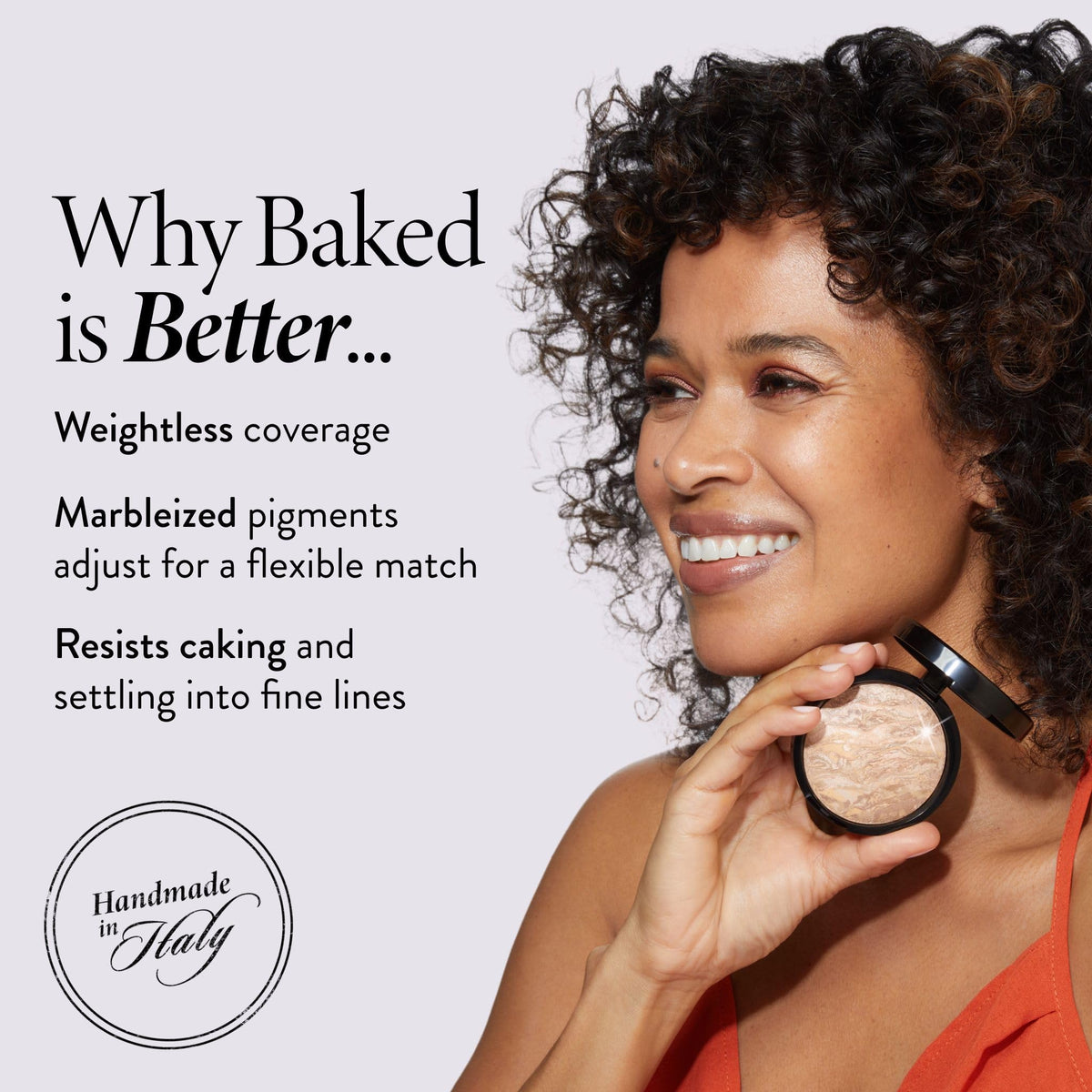 LAURA GELLER product packaging label highlighting handmade in Italy and ingredients