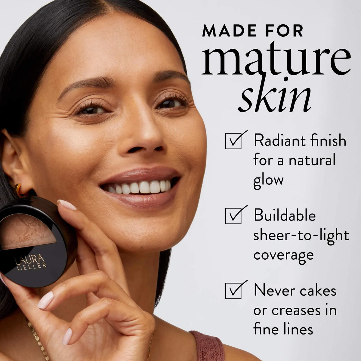 LAURA GELLER detail of baked swirl texture highlighting blendable finish