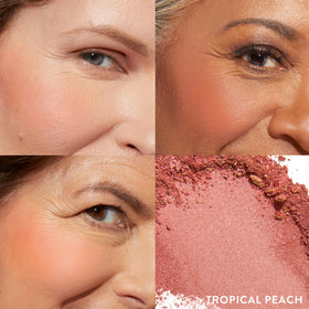 LAURA GELLER close-up of marbleized baked texture showing silky finish benefit: smooth blendability