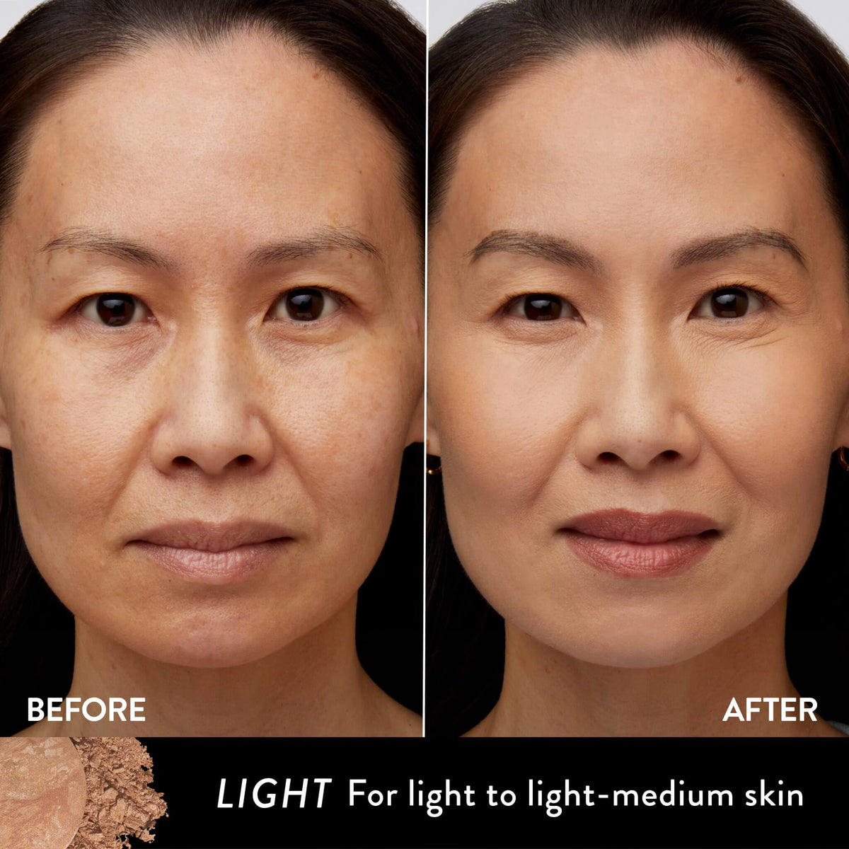 LAURA GELLER close-up of baked powder texture illustrating smooth application