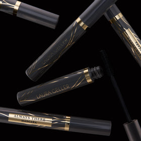 LAURA GELLER NEW YORK before and after lash comparison highlighting visible length