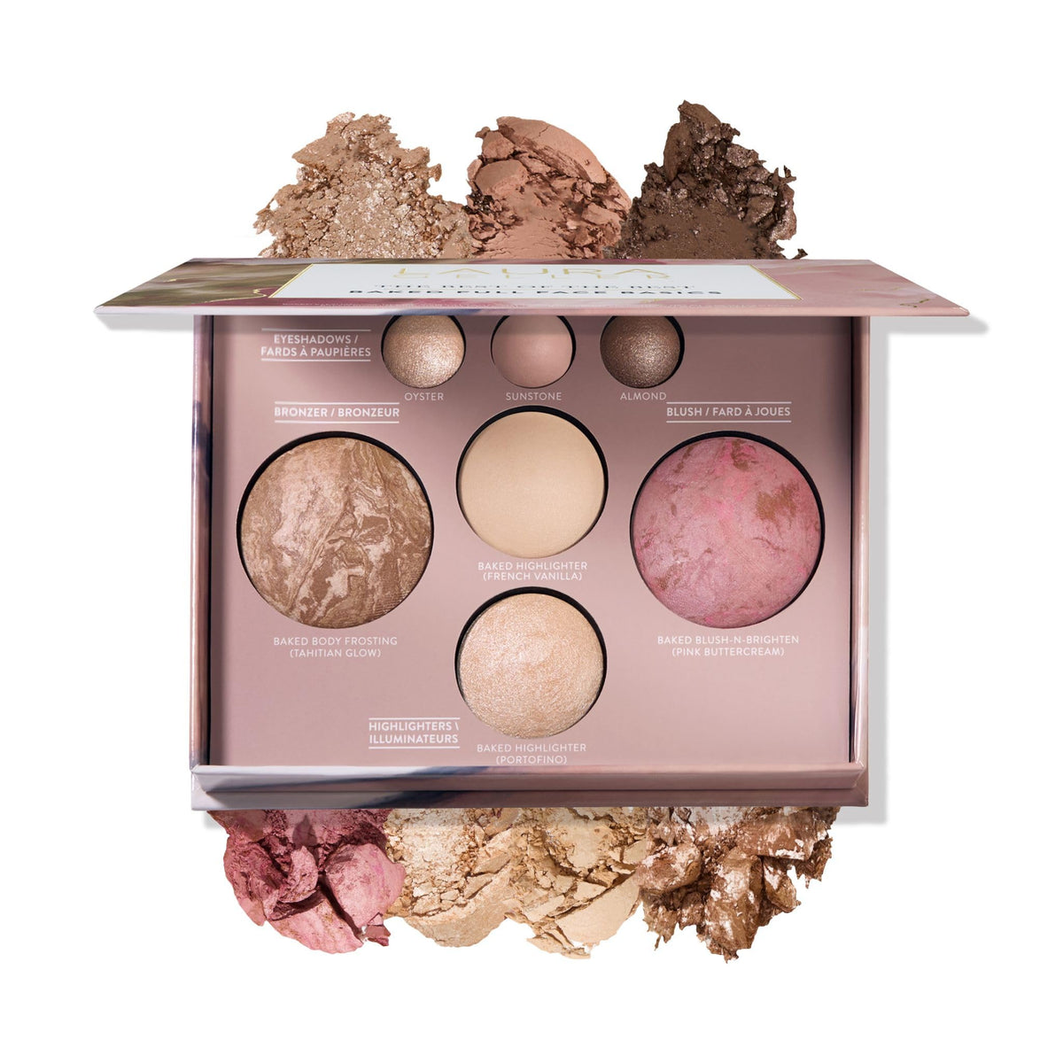 LAURA GELLER NEW YORK compact front view showing palette portability and coordinated shades