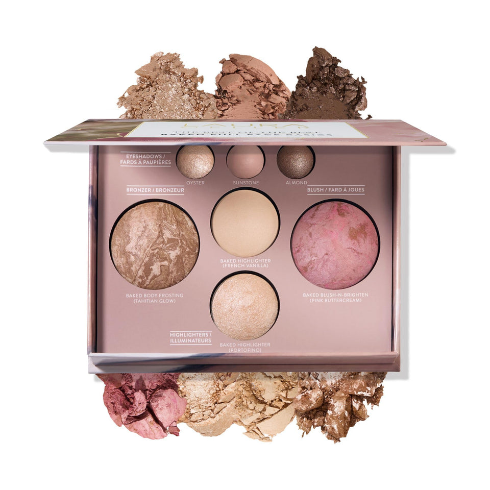 LAURA GELLER NEW YORK compact front view showing palette portability and coordinated shades