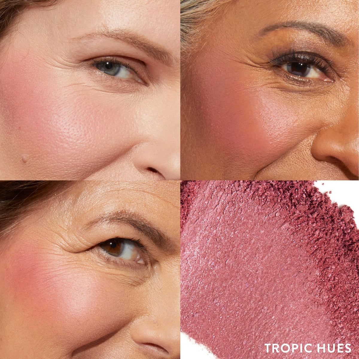 LAURA GELLER blush on cheek lifestyle image gives natural, youthful warmth