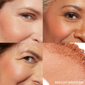 LAURA GELLER close-up marbleized baked texture highlighting silky finish