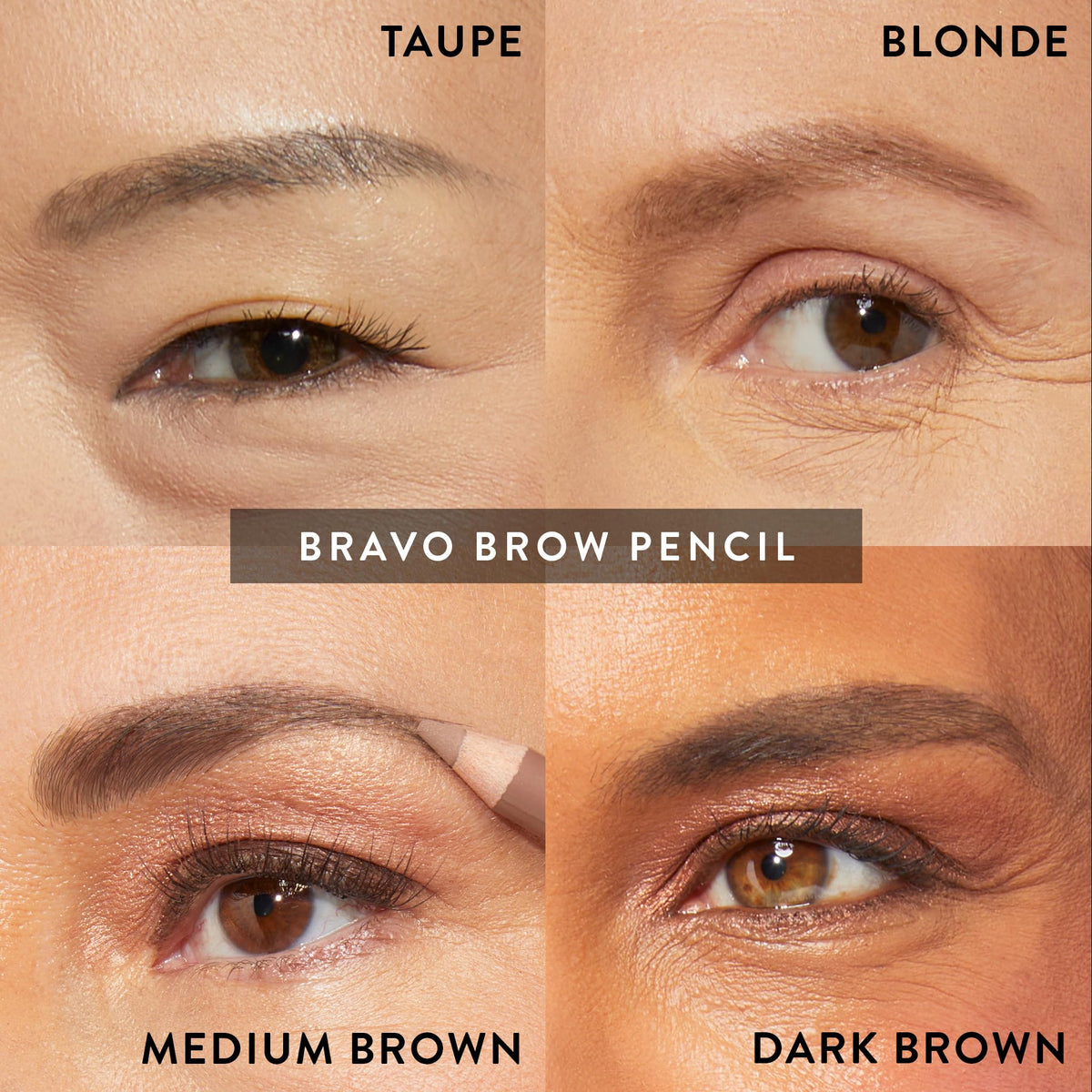 LAURA GELLER NEW YORK close-up of the angled pencil tip creating fine hairlike strokes smoothly