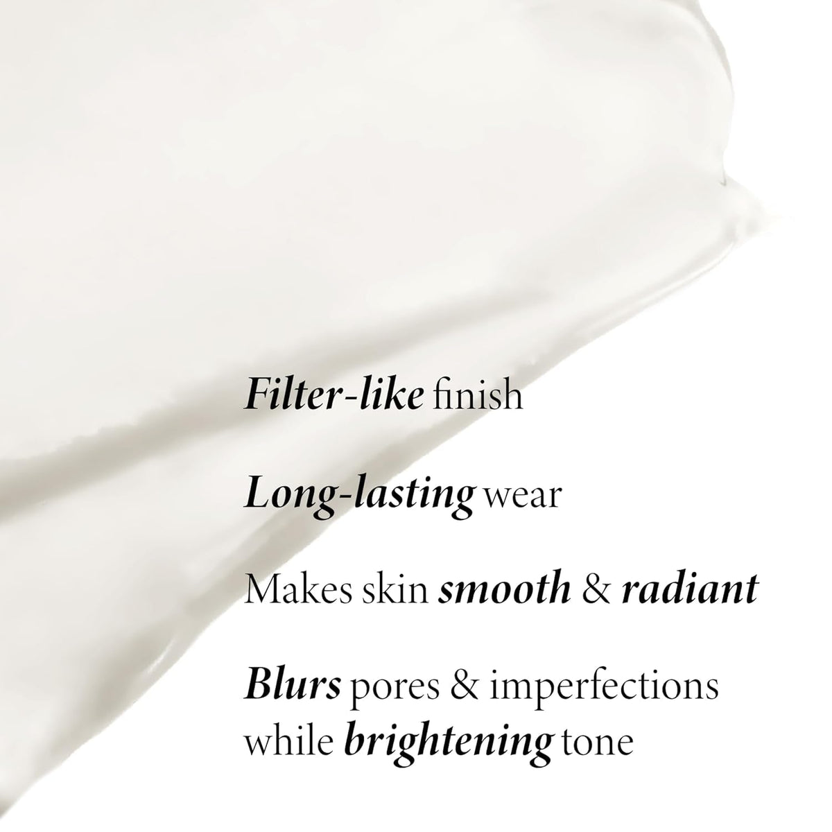 LAURA GELLER NEW YORK smooth finish swatch illustrating pore-minimizing effect