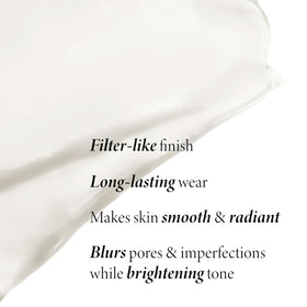 LAURA GELLER NEW YORK smooth finish swatch illustrating pore-minimizing effect