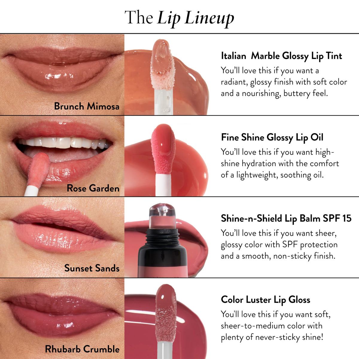 LAURA GELLER model wearing Gilded Honey gloss demonstrating natural radiant shine