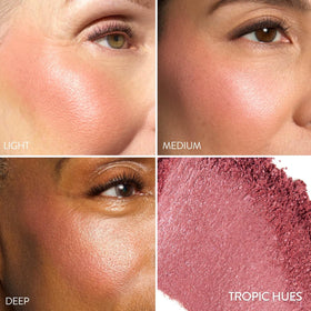 LAURA GELLER NEW YORK compact open revealing Tropic Hues pan and convenience
