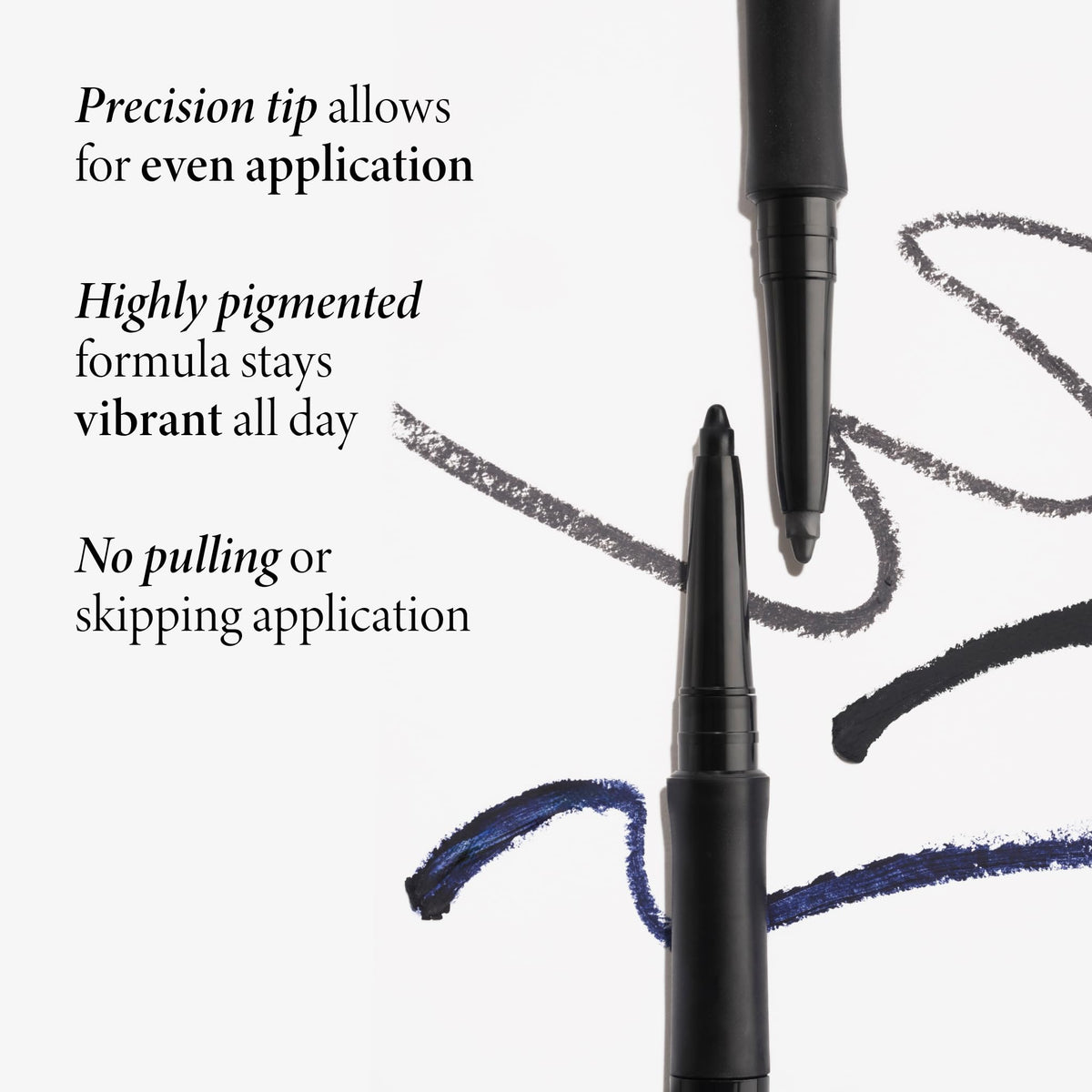 LAURA GELLER lifestyle evening look with deep purple liner enhancing eyes