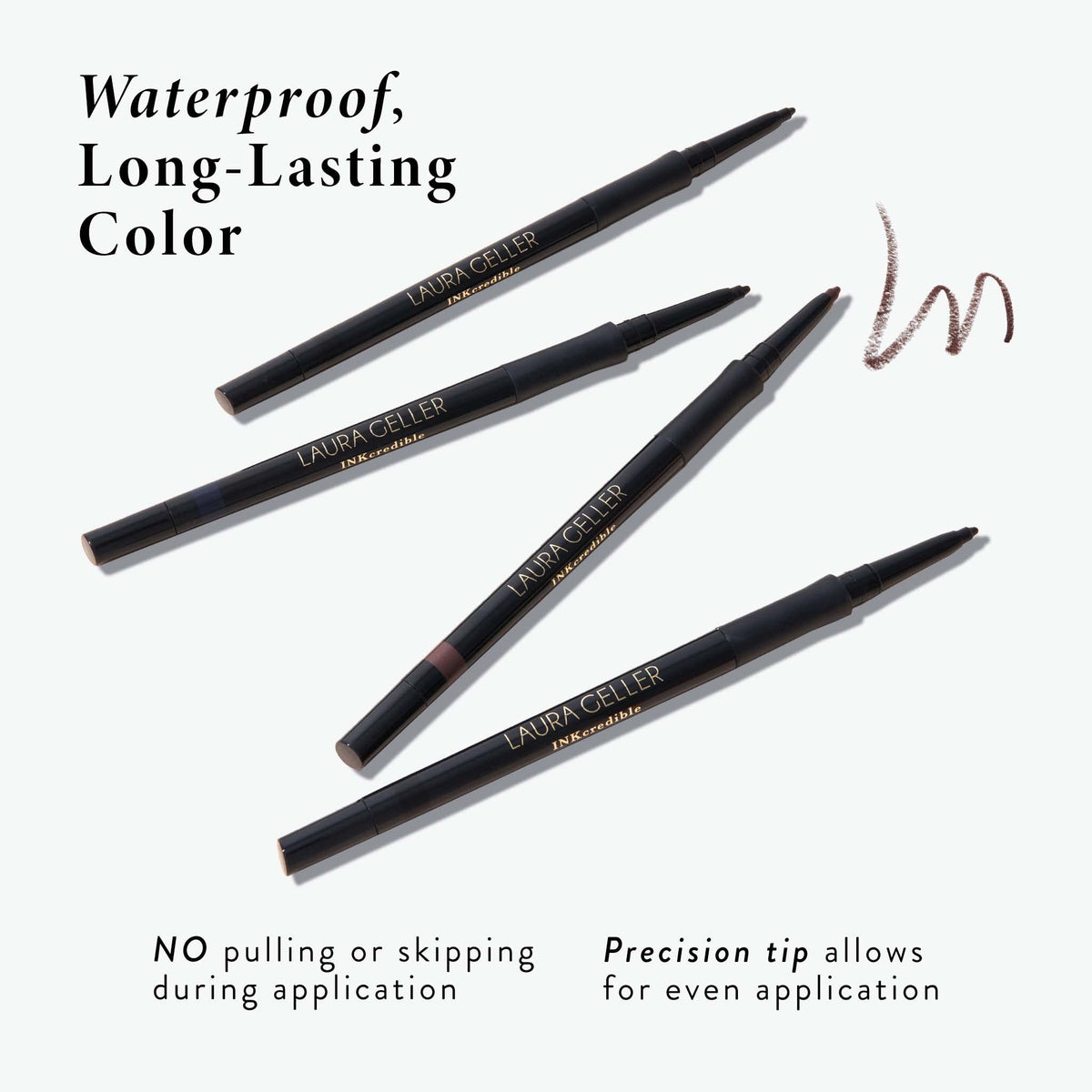LAURA GELLER pencil inside travel makeup bag for on-the-go touch-ups