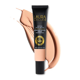 LAURA GELLER NEW YORK front bottle view showing shade 01 Fair and benefits
