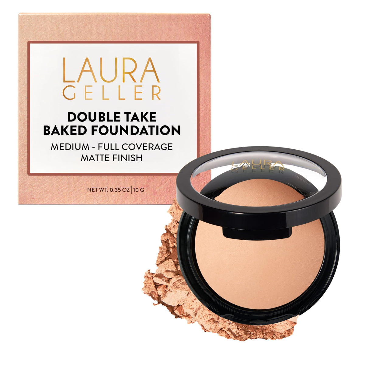 LAURA GELLER NEW YORK compact front view showing sleek design and travel ease