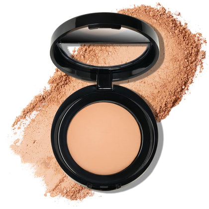 LAURA GELLER compact front view showing sleek design and translucent finish benefit
