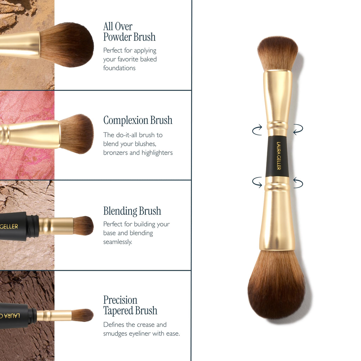 LAURA GELLER NEW YORK kit inside a travel bag lifestyle image for on-the-go beauty