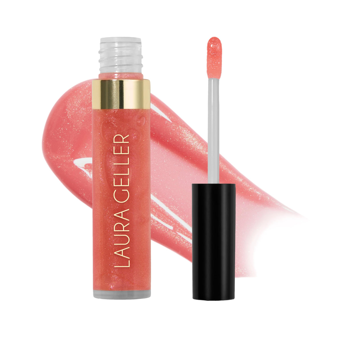 LAURA GELLER NEW YORK front packaging showing Honey Caramel gloss benefit high shine