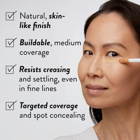 LAURA GELLER NEW YORK applying concealer under-eye for crease-free finish