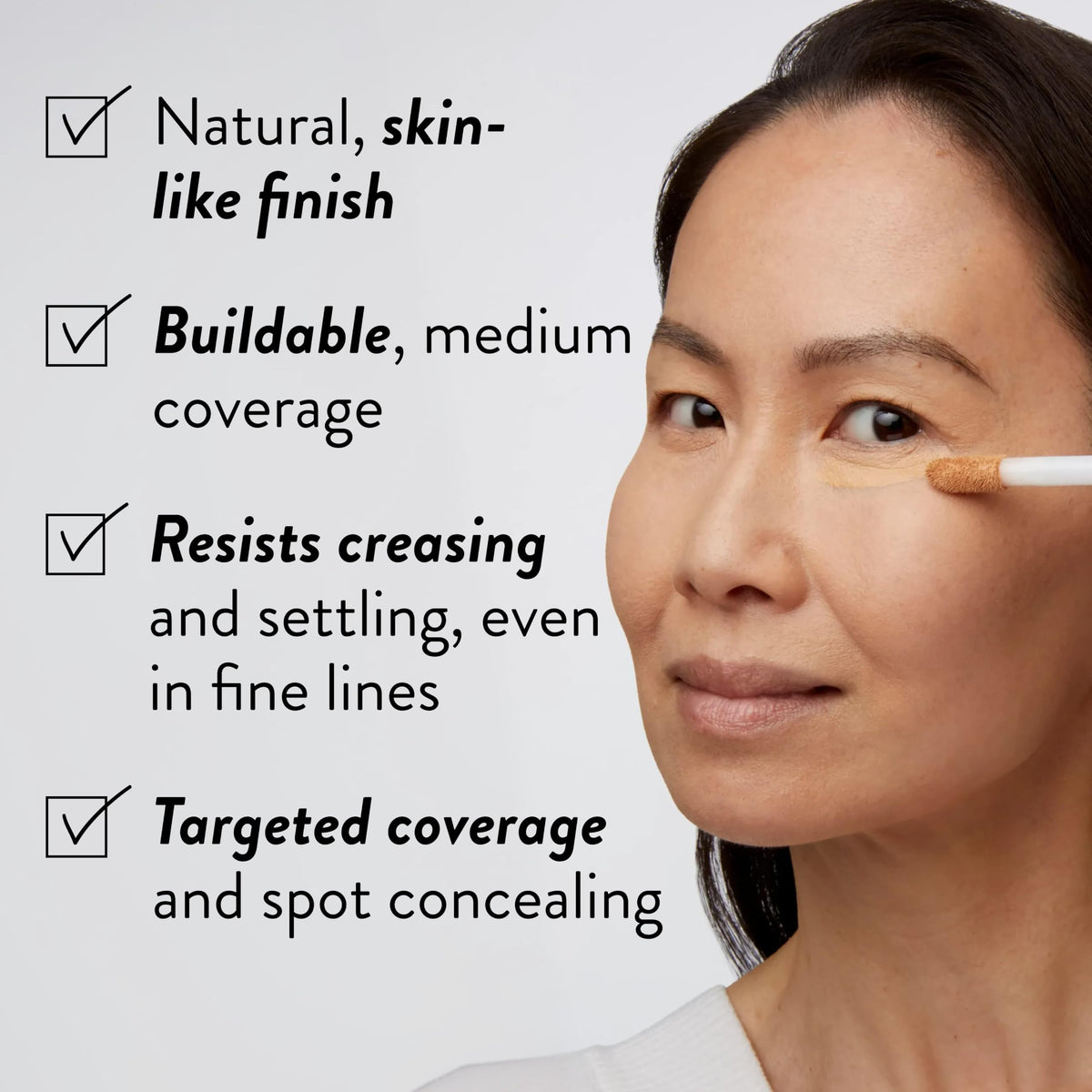 LAURA GELLER NEW YORK before and after under-eye comparison depicting brightened results