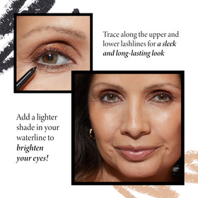 LAURA GELLER NEW YORK tight-lining example showing natural lash-enhancing benefit