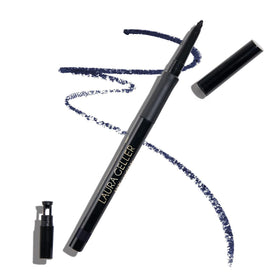 LAURA GELLER NEW YORK front view of indigo night eyeliner showing pen shape and color benefit