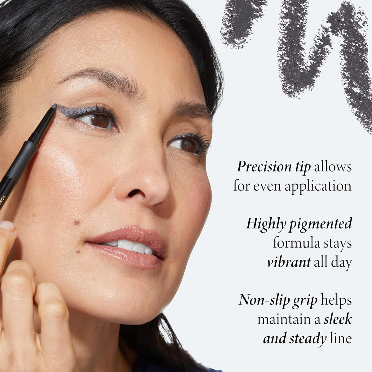 LAURA GELLER NEW YORK close-up of creamy olive tip for smooth precise lines