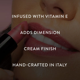 LAURA GELLER NEW YORK lipstick next to coin illustrating size and scale benefit: travel-friendly