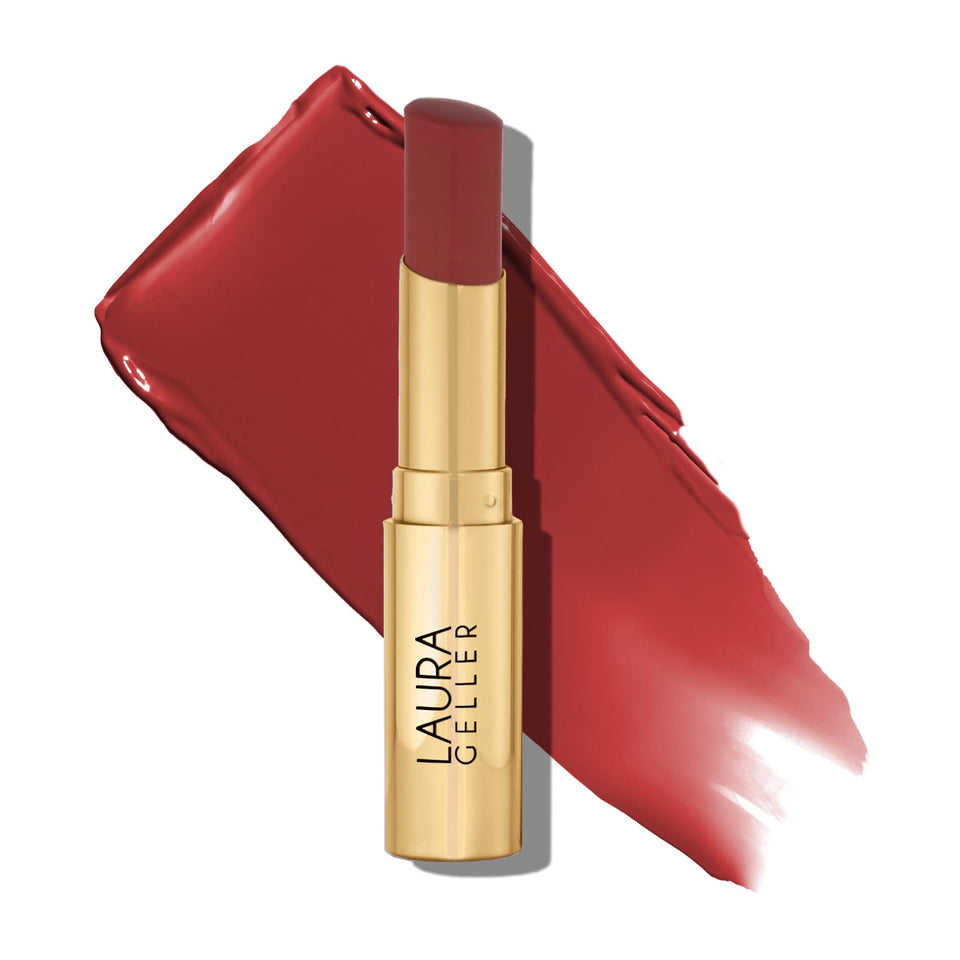 LAURA GELLER NEW YORK front packaging showing Brick House shade and sleek tube benefit hydrate