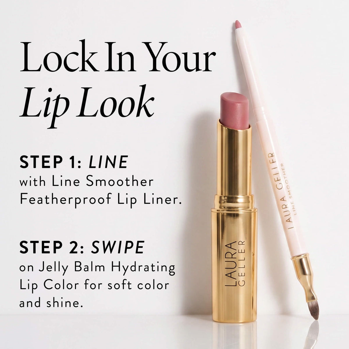LAURA GELLER NEW YORK packaging label close-up showing shade name and vegan claim for informed choice benefit