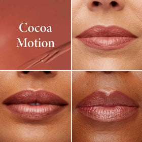 LAURA GELLER NEW YORK swatch on skin illustrating buildable cocoa tint benefit