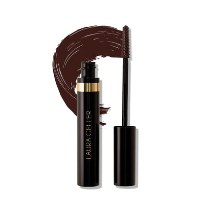 LAURA GELLER NEW YORK front packaging showing brown mascara and elegant tube for clear product identity