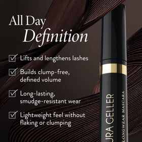 LAURA GELLER NEW YORK close-up bristles separating lashes for precise definition