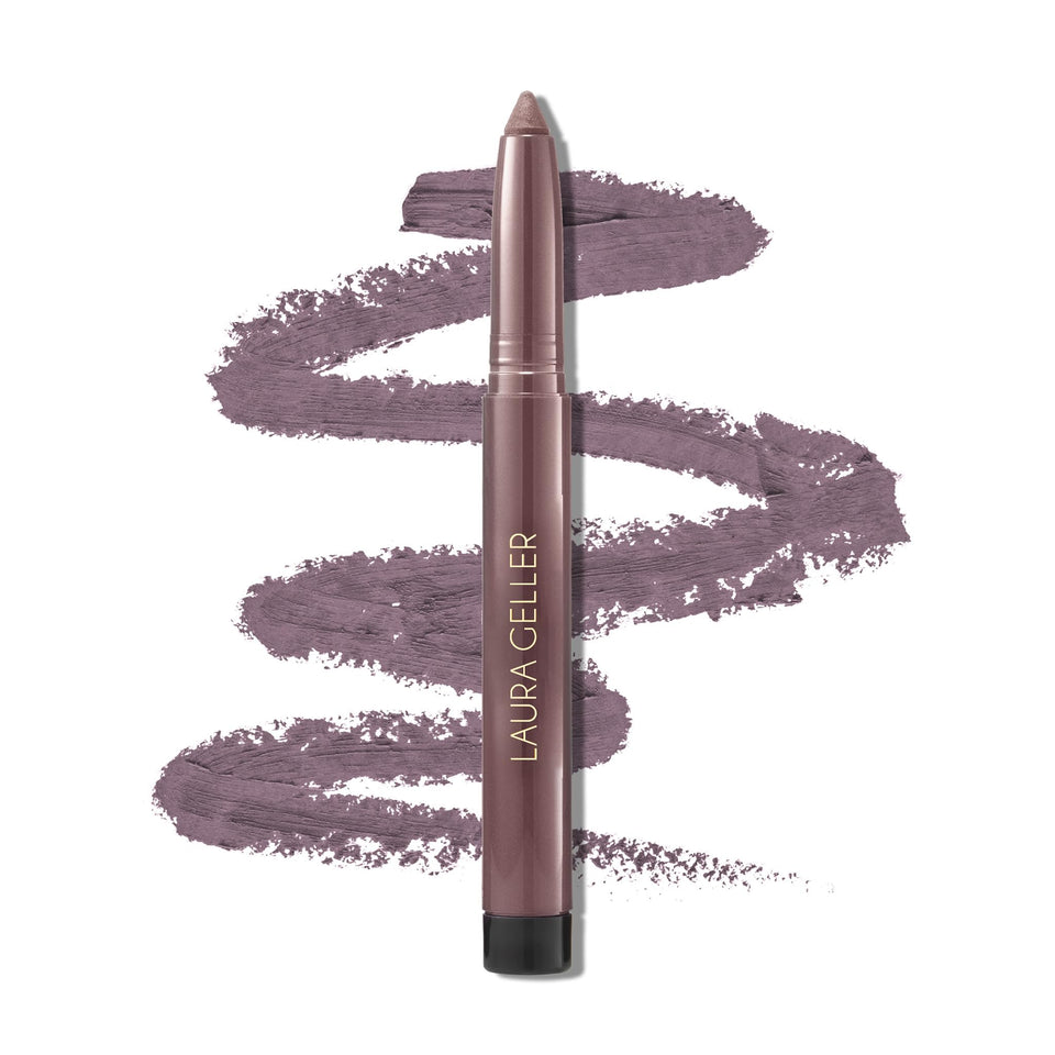 LAURA GELLER NEW YORK front view of Smoky Plum pencil showing color and tip for precise lining