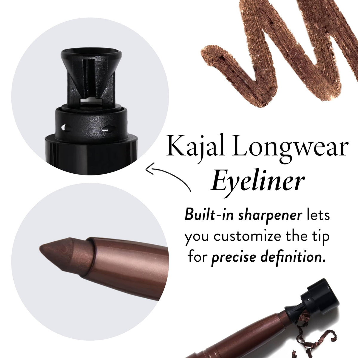 LAURA GELLER NEW YORK pencil inside makeup bag demonstrating travel convenience