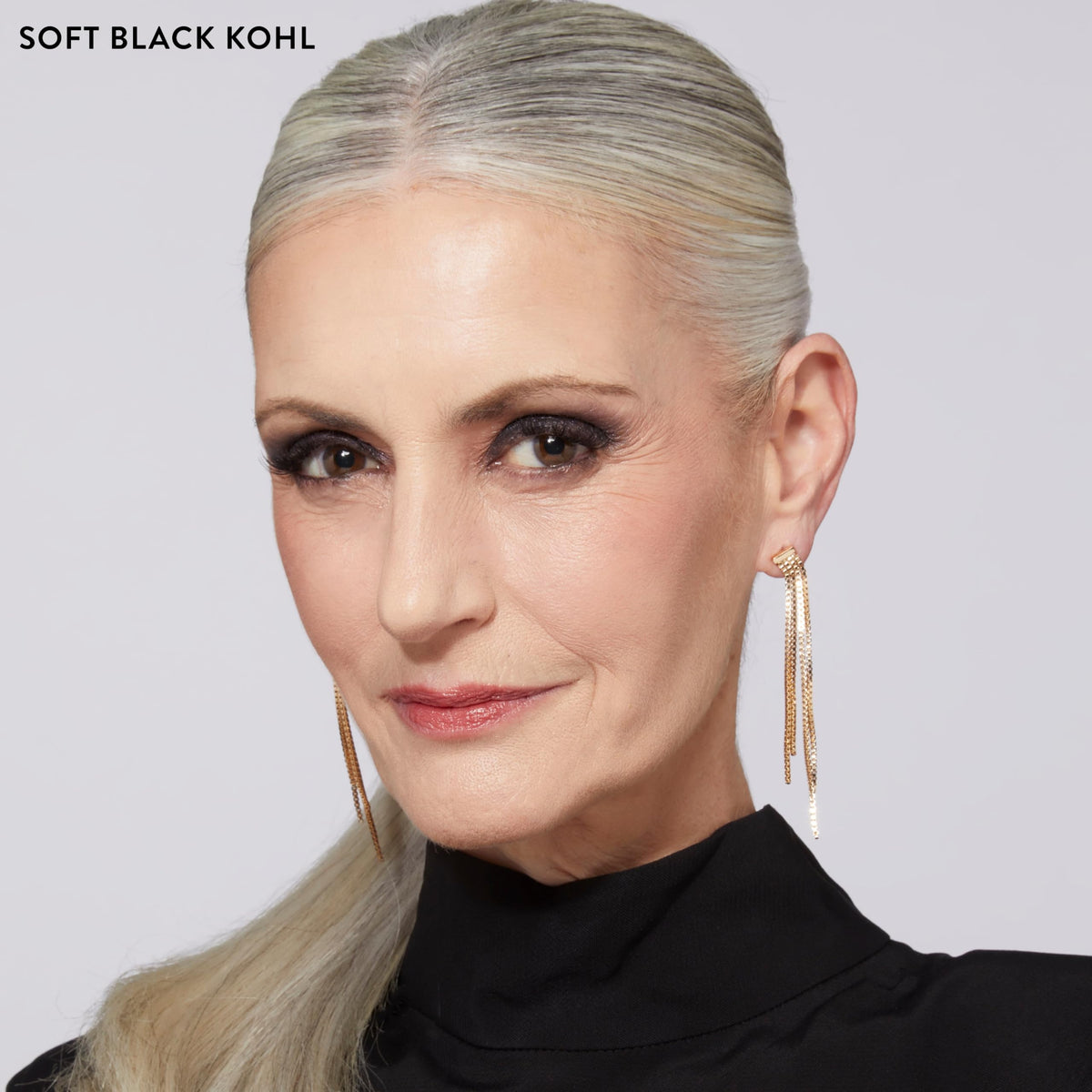 LAURA GELLER NEW YORK smudged smoky eye created with the kajal for blended drama