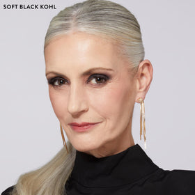 LAURA GELLER NEW YORK smudged smoky eye created with the kajal for blended drama