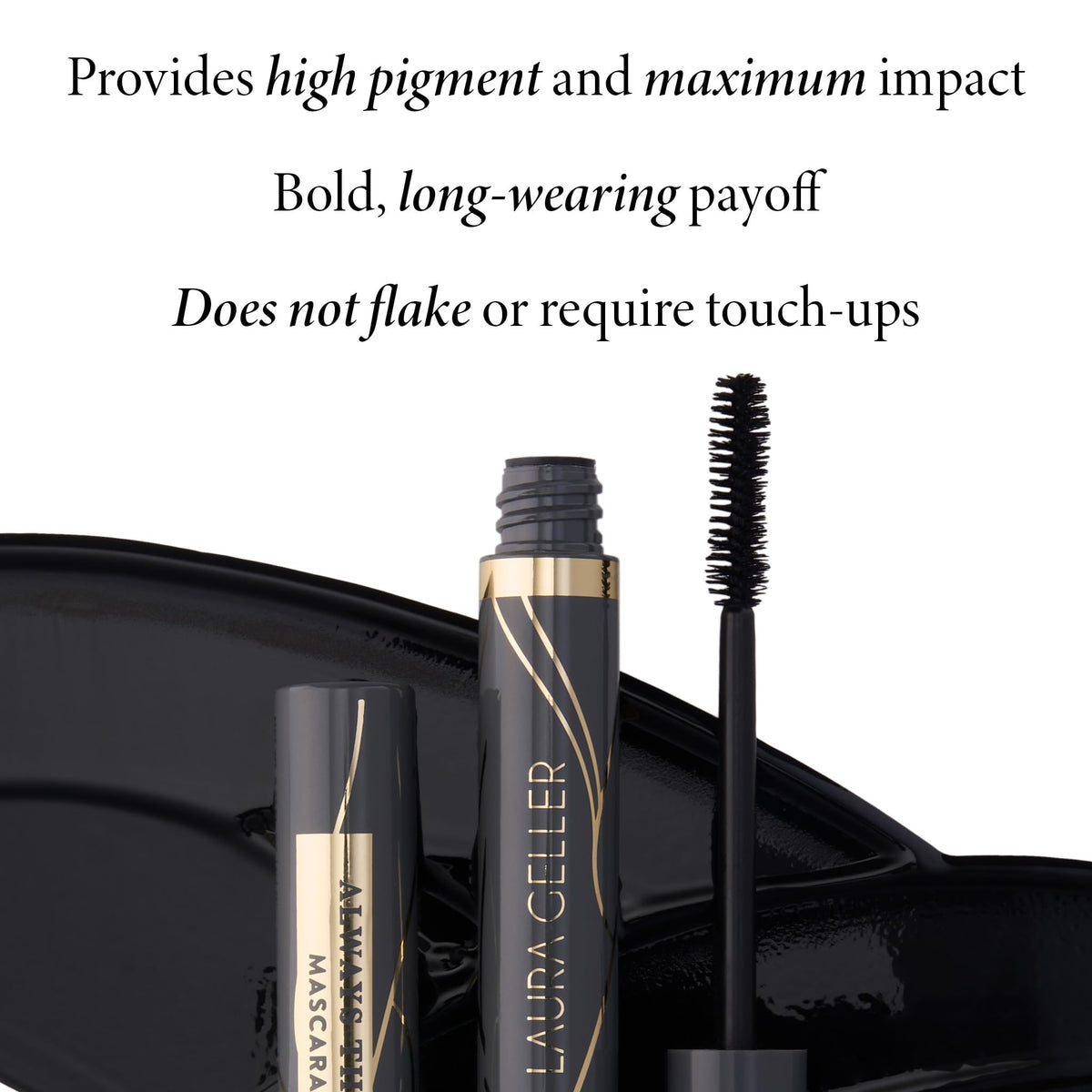 LAURA GELLER NEW YORK close-up of brush illustrating lengthening and separation