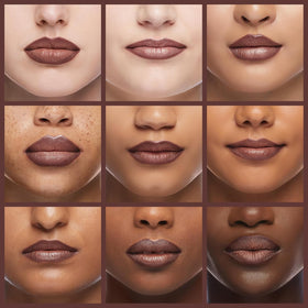 LAURA GELLER lip outline demo demonstrating feather-proof edge control