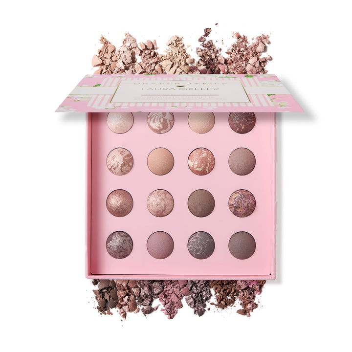 LAURA GELLER NEW YORK front packaging showing palette compact and Draper James collaboration benefit