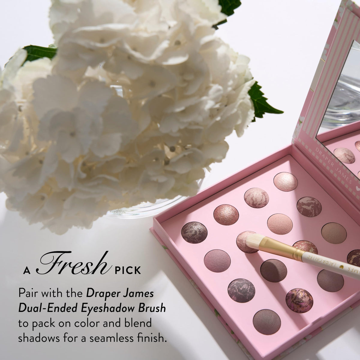 LAURA GELLER NEW YORK lifestyle model wearing mixed matte and marbled shades for polished look
