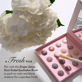 LAURA GELLER NEW YORK lifestyle model wearing mixed matte and marbled shades for polished look