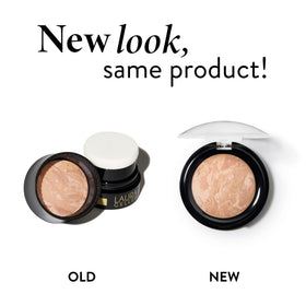 LAURA GELLER close-up of baked marble pan highlighting self-adjusting pigments