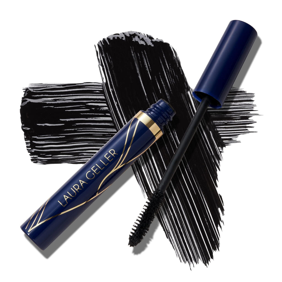 LAURA GELLER NEW YORK mascara front packaging showing sleek tube and logo for confident storage