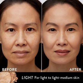 LAURA GELLER NEW YORK marbleized pigment close-up highlights blended glow