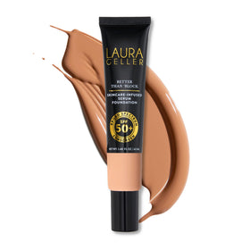 LAURA GELLER NEW YORK front bottle shot showing elegant packaging and SPF benefit