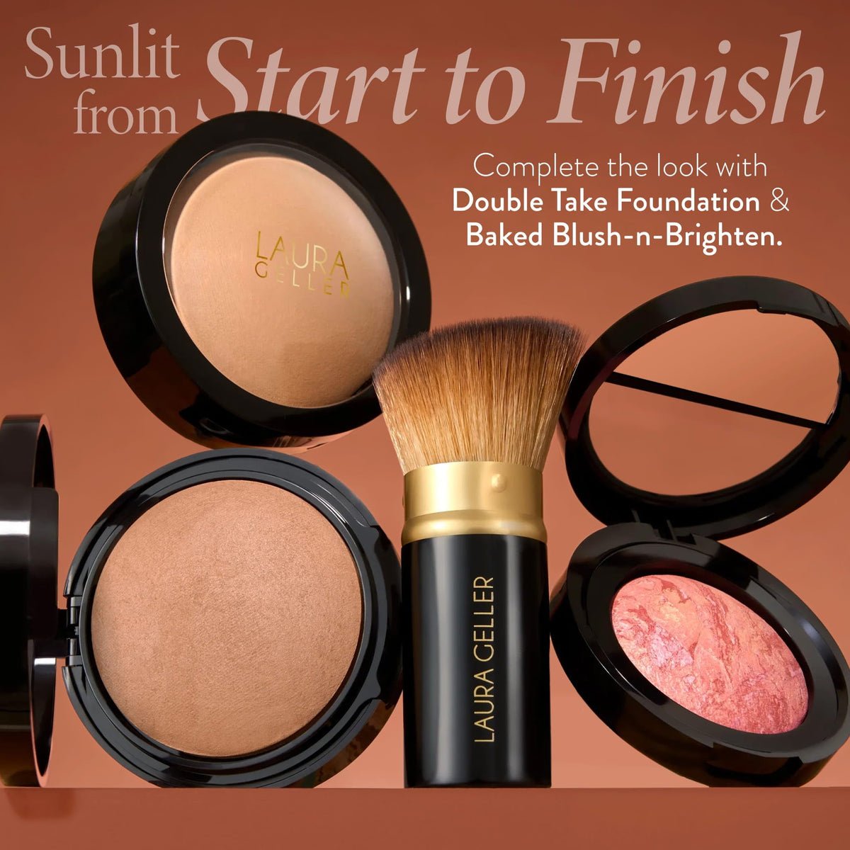 LAURA GELLER NEW YORK bronzer before and after showing subtle definition