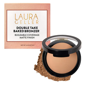 LAURA GELLER NEW YORK bronzer front packaging shows compact and shade benefits