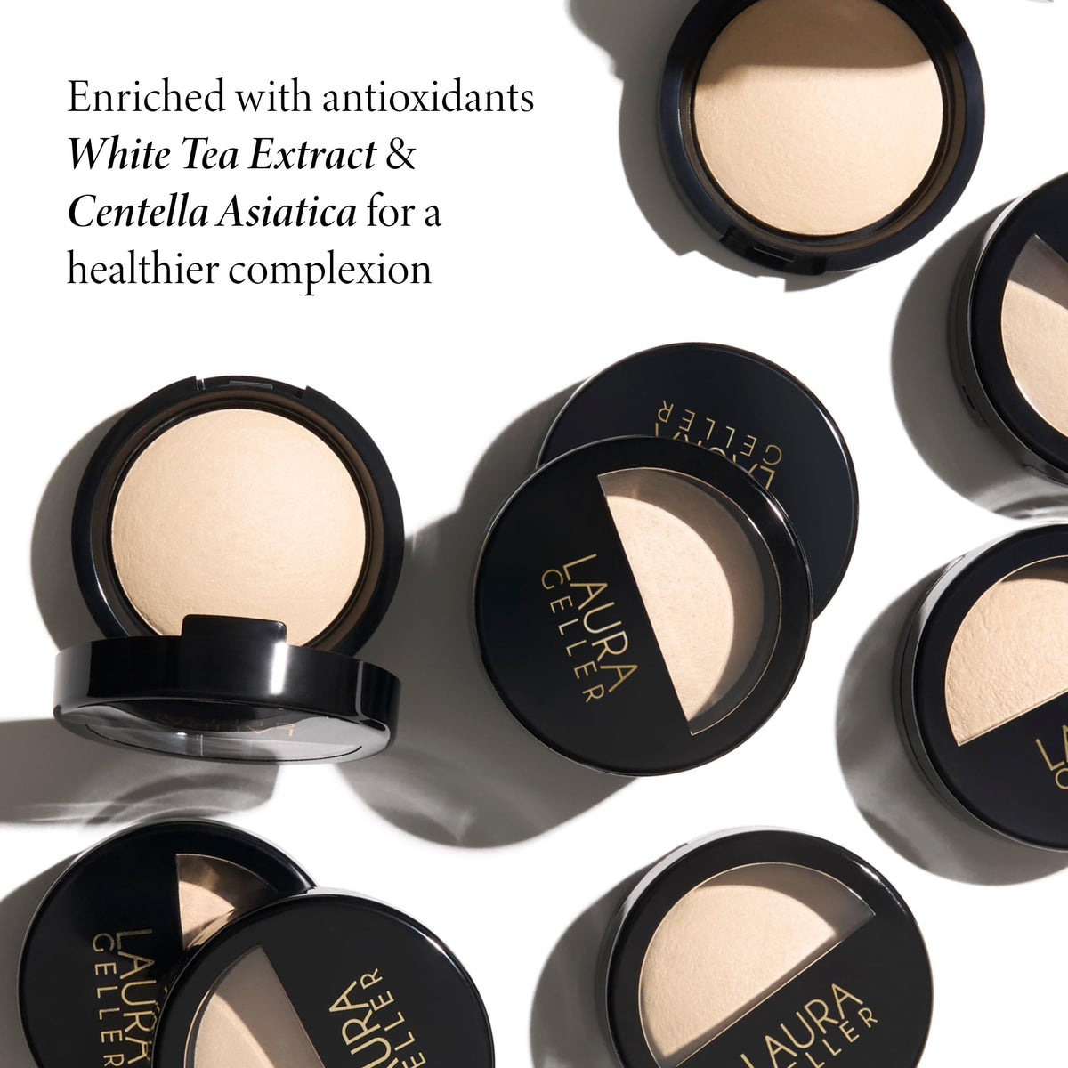 LAURA GELLER NEW YORK arm swatch illustrating French Vanilla subtle radiant finish